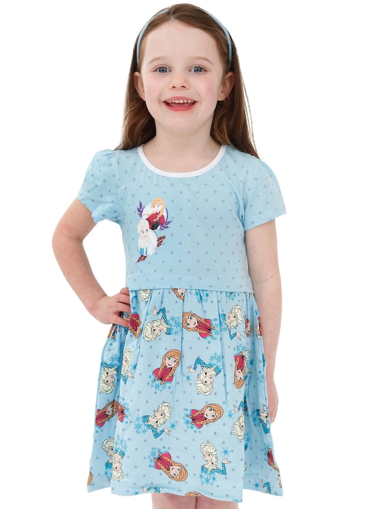 Character Blue Frozen Disney Girls Dress - Image 7 of 7
