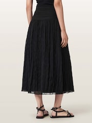 AllSaints Black Asal Maxi Skirt - Image 4 of 7