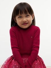 Tommy Hilfiger Red Polka Dot Tulle Fit And Flare Dress - Image 2 of 6