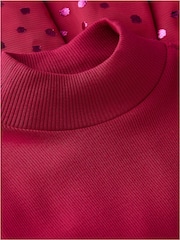 Tommy Hilfiger Red Polka Dot Tulle Fit And Flare Dress - Image 6 of 6