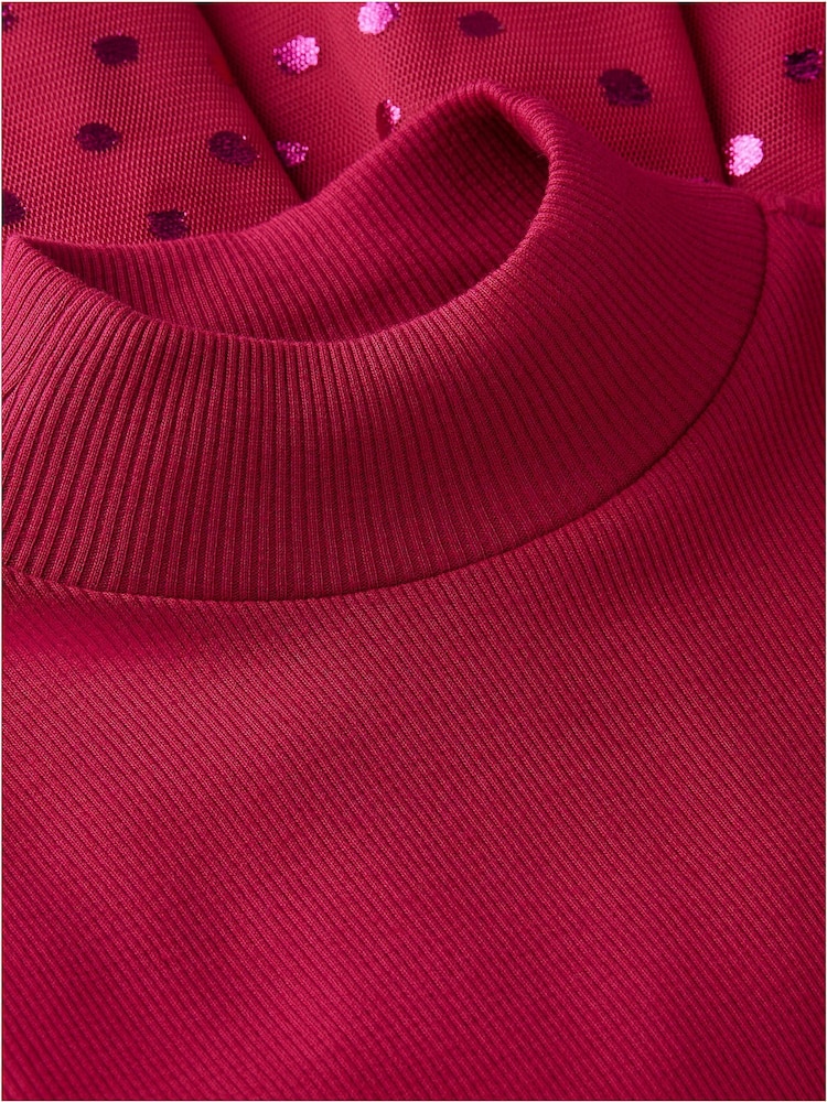 Tommy Hilfiger Red Polka Dot Tulle Fit And Flare Dress - Image 6 of 6 Tommy Hilfiger Red Polka Dot Tulle Fit And Flare Dress - Image 6 of 6