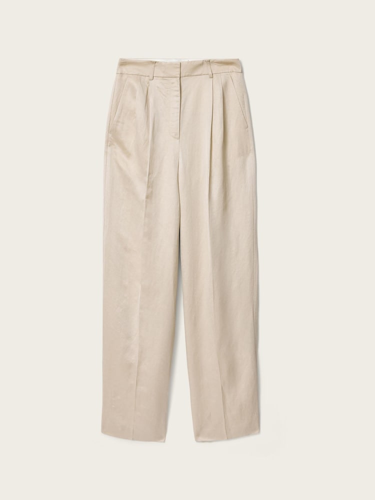 AllSaints Cream Helena Trousers - Image 7 of 7
