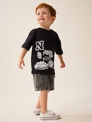 Black Badges 100% Cotton Short Sleeve Varsity T-Shirt (3mths-7yrs) - Image 2 of 7