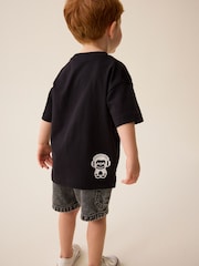 Black Badges 100% Cotton Short Sleeve Varsity T-Shirt (3mths-7yrs) - Image 3 of 7