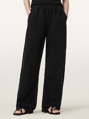 AllSaints Black Jett Pull On Trousers - Image 1 of 7