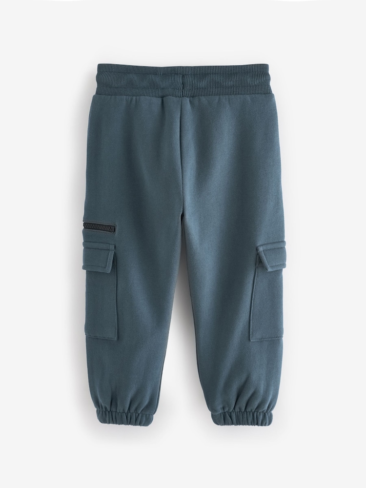 Teal Blue Utility Joggers (3mths-7yrs) - Image 2 of 7