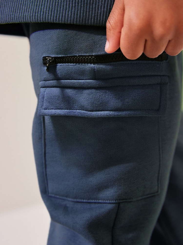 Teal Blue Utility Joggers (3mths-7yrs) - Image 7 of 7