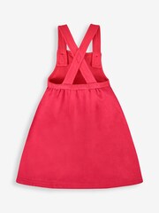 JoJo Maman Bébé Rose Pink Bunny Girls' 2-Piece Appliqué Pinafore Dress & Top Set - Image 3 of 6