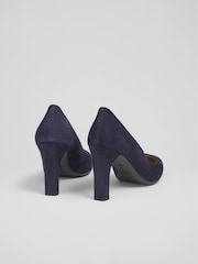 LK Bennett Blue Suede Tess Courts - Image 3 of 4