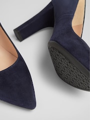 LK Bennett Blue Suede Tess Courts - Image 4 of 4