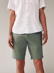 Khaki Green/Stone/Blue Straight Fit Stretch Chinos Shorts 3 Pack - Image 10 of 14