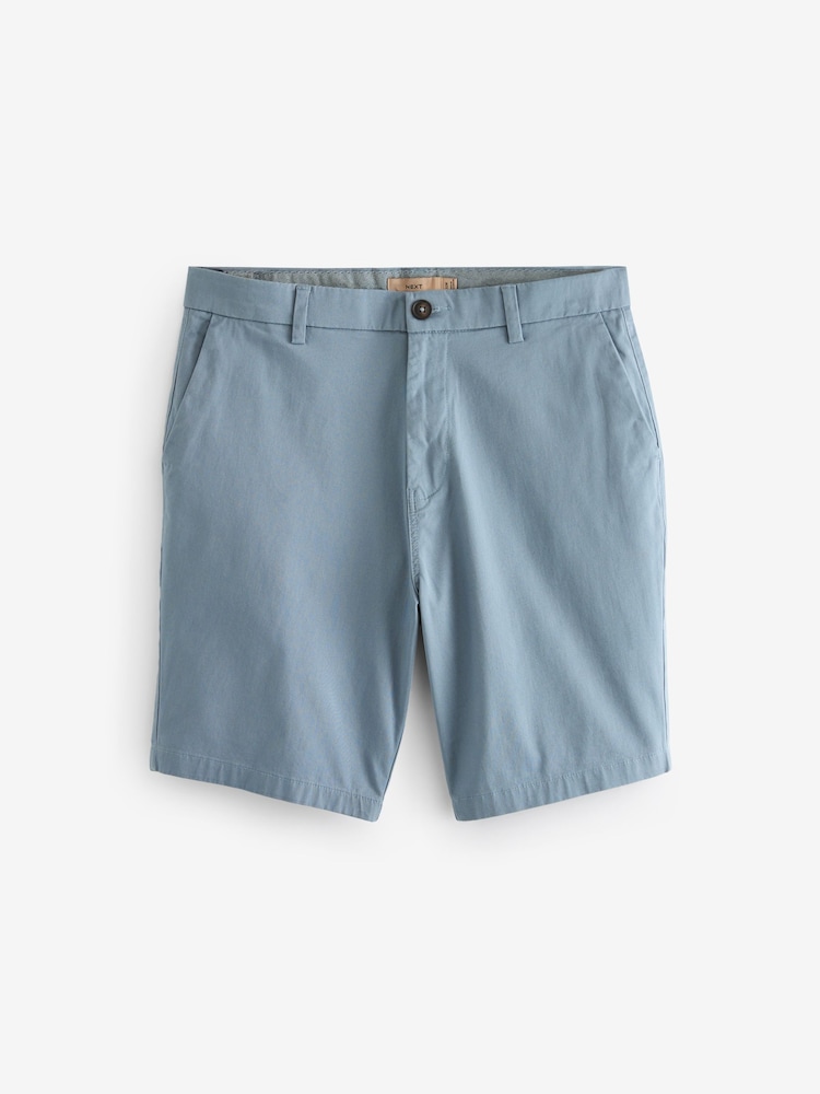 Khaki Green/Stone/Blue Straight Fit Stretch Chinos Shorts 3 Pack - Image 2 of 14
