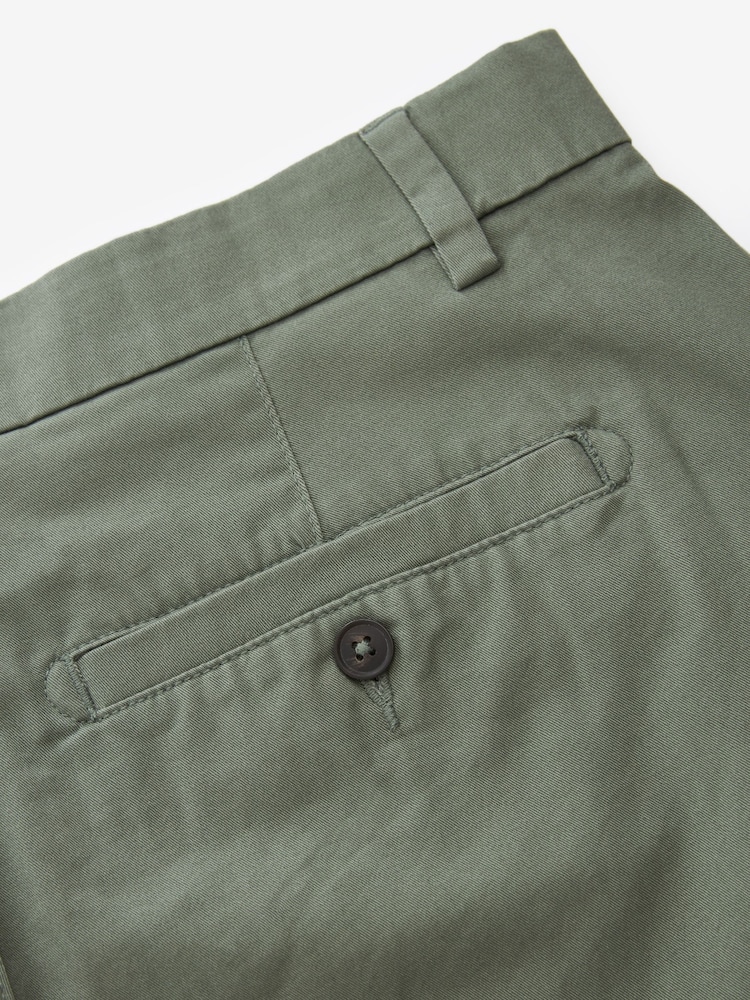Khaki Green/Stone/Blue Straight Fit Stretch Chinos Shorts 3 Pack - Image 7 of 14