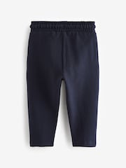 Navy Blue Pintuck 100% Cotton Joggers (3mths-7yrs) - Image 2 of 3