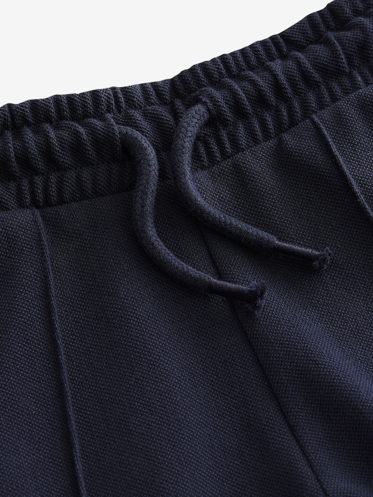 Navy Blue Pintuck 100% Cotton Joggers (3mths-7yrs) - Image 3 of 3