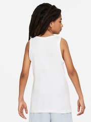 Nike White 100% Cotton Essential Tank Top - Image 3 of 4
