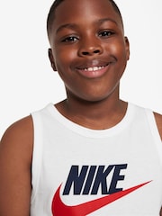 Nike White 100% Cotton Essential Tank Top - Image 4 of 4