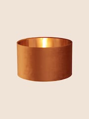Searchlight Orange Josie Velvet Rose Gold Inner Easy Fit Shade 40cm - Image 2 of 3