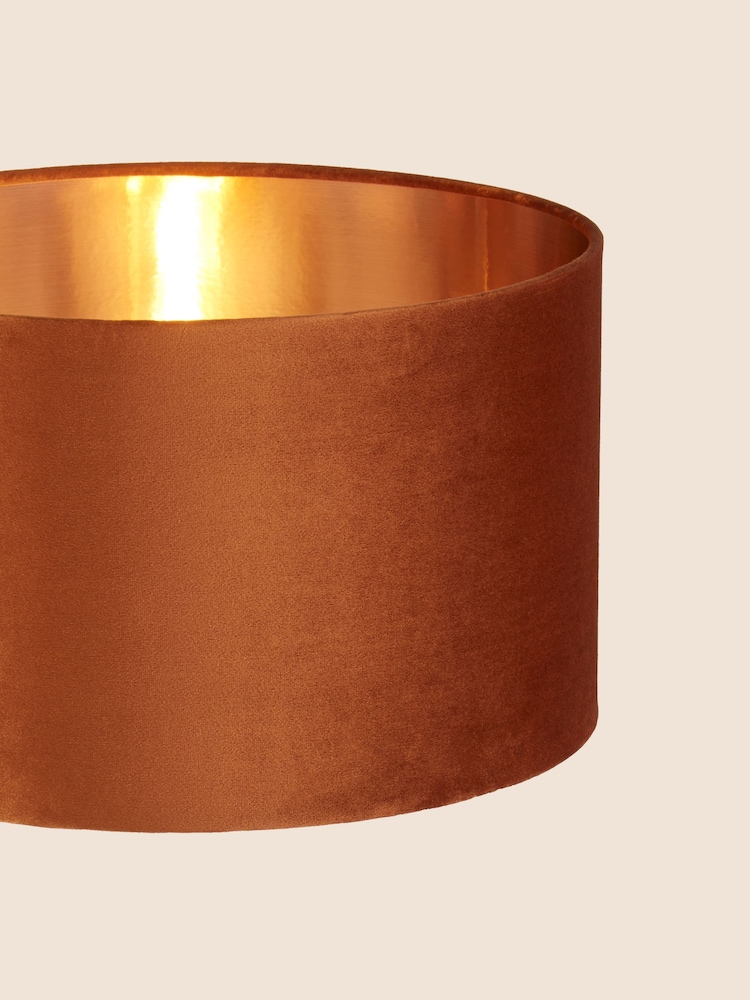 Searchlight Orange Josie Velvet Rose Gold Inner Easy Fit Shade 40cm - Image 3 of 3