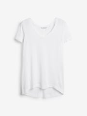 White Slouch V-Neck T-Shirt - Image 3 of 4