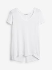 White Slouch V-Neck T-Shirt - Image 4 of 4