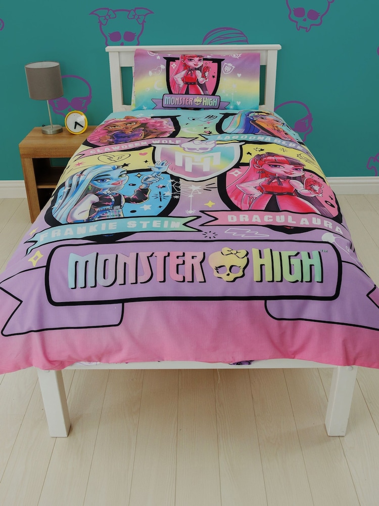 Monster High Purple Single Duvet Cover and Pillowcase Set - Image 1 of 4 Monster High Purple Single Duvet Cover and Pillowcase Set - Image 1 of 4