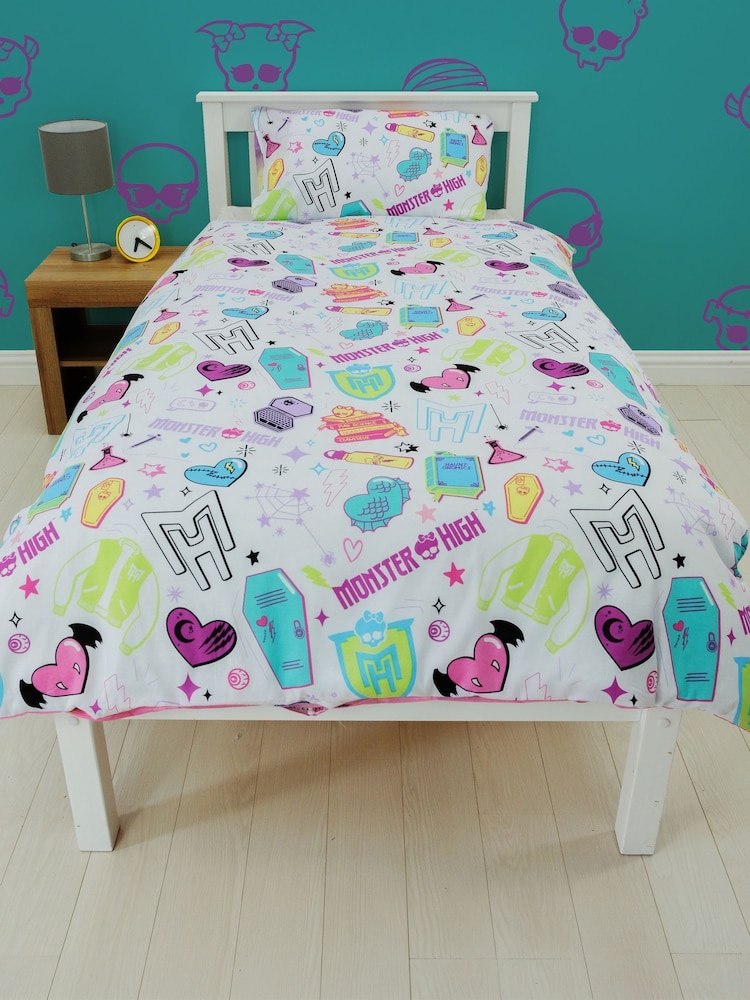 Monster High Purple Single Duvet Cover and Pillowcase Set - Image 2 of 4 Monster High Purple Single Duvet Cover and Pillowcase Set - Image 2 of 4