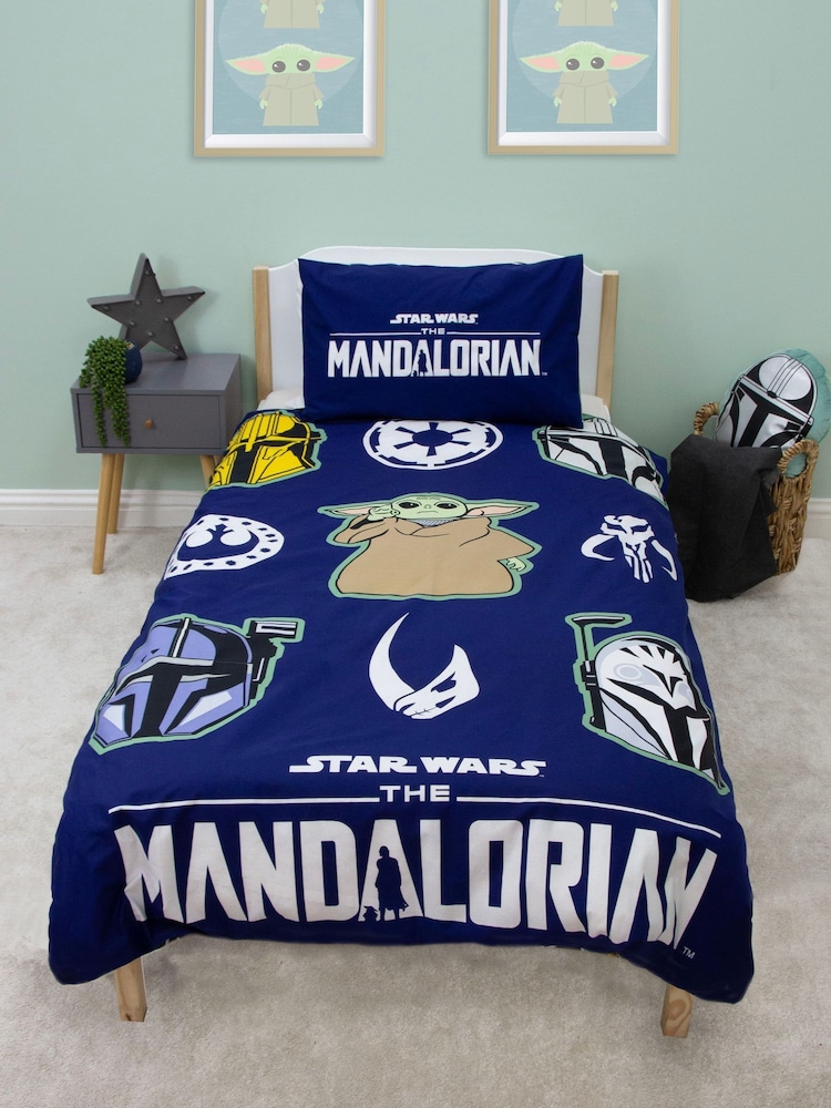 The Mandalorian Blue Single Reversible Duvet Cover and Pillowcase Set - Image 2 of 5