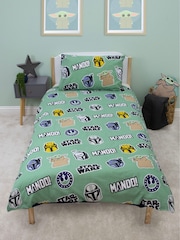 The Mandalorian Blue Single Reversible Duvet Cover and Pillowcase Set - Image 3 of 5