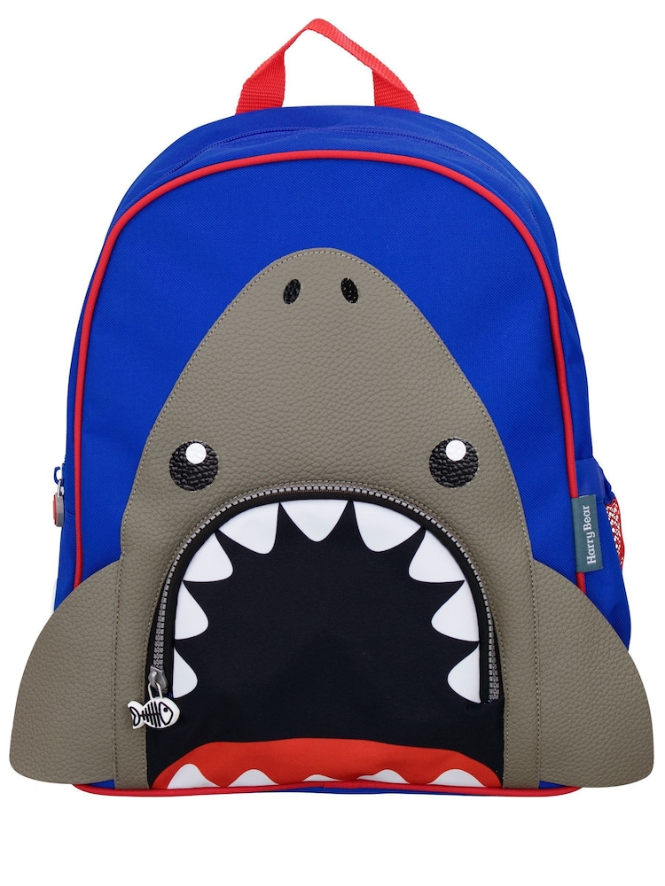 Harry Bear Blue Boys Shark Backpack - Image 1 of 4
