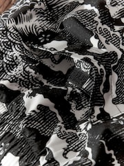 Black/White Regular Fit Printed Swim Shorts - Image 10 of 11