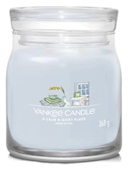 Yankee Candle Grey Signature Medium Jar Scented Candle A Calm Quiet Place - Image 2 of 3