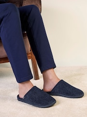 Totes Blue Soft Cord Mule Slippers - Image 1 of 5