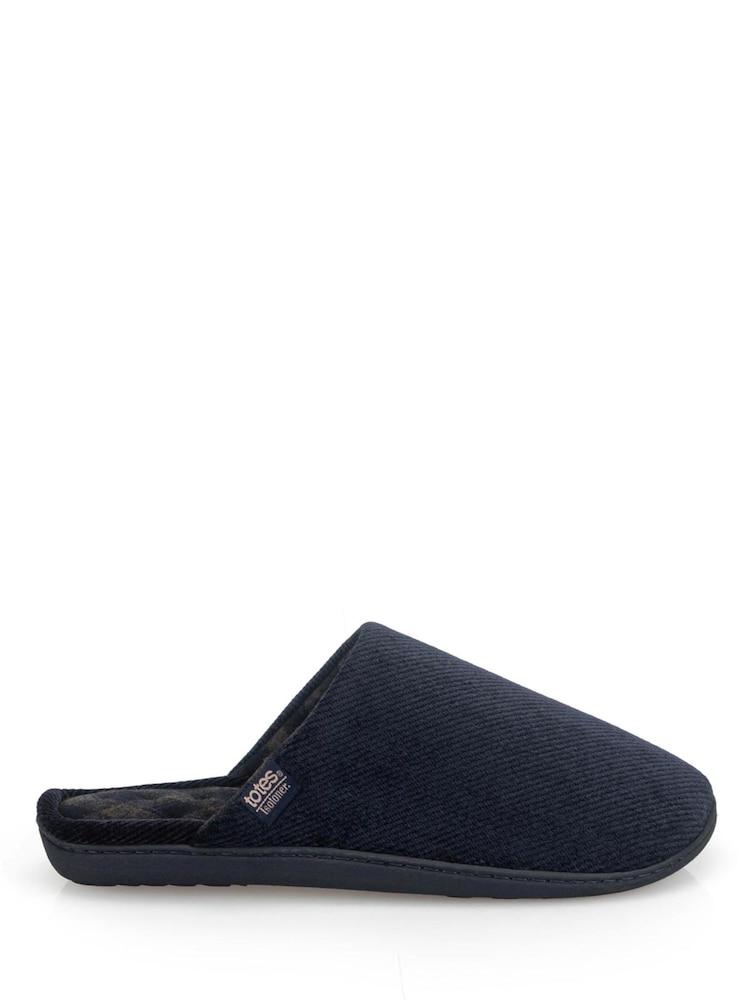 Totes Blue Soft Cord Mule Slippers - Image 2 of 5 Totes Blue Soft Cord Mule Slippers - Image 2 of 5