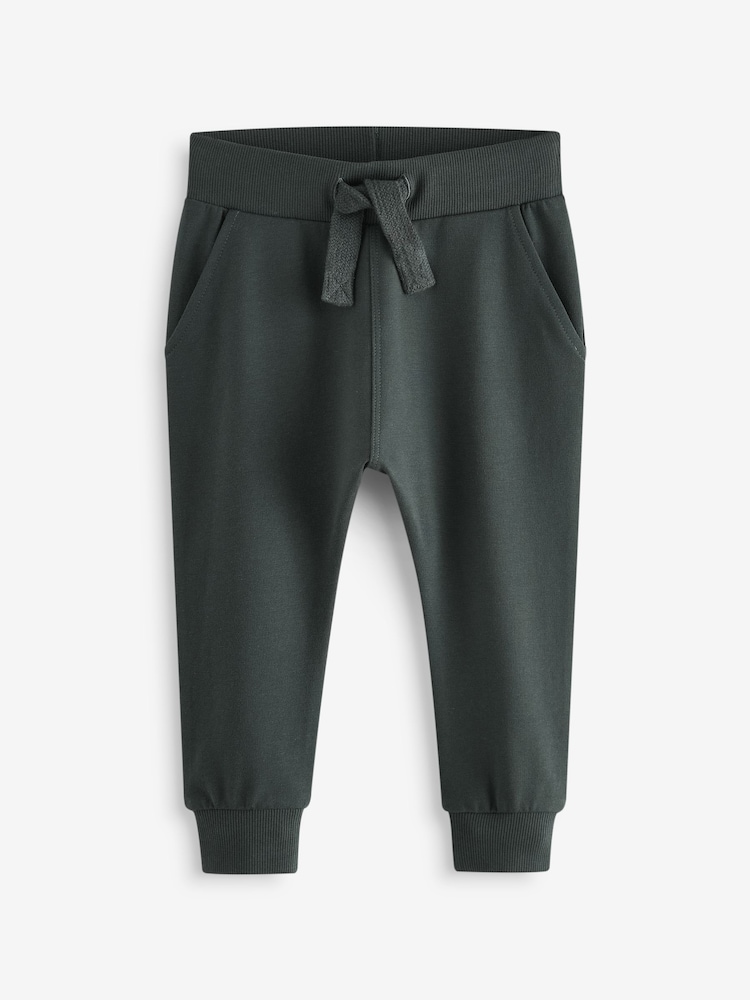 Mineral Green/Ecru Cream/Grey Joggers 5 Pack (3mths-7yrs) - Image 2 of 8