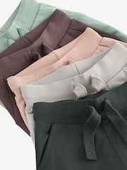Mineral Green/Ecru Cream/Grey Joggers 5 Pack (3mths-7yrs) - Image 8 of 8
