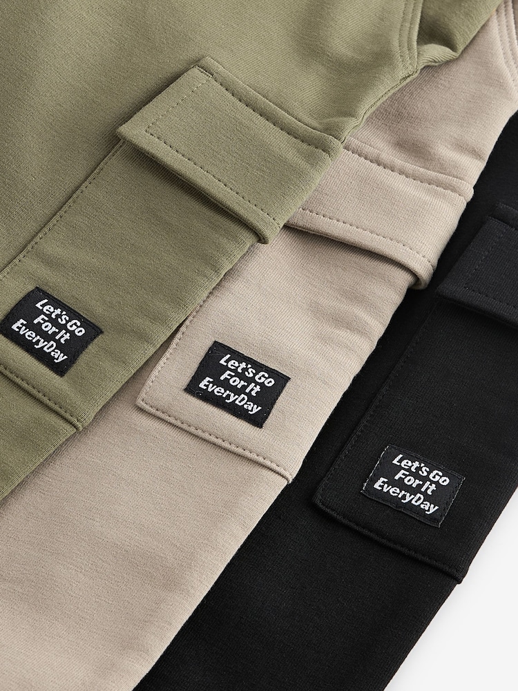 Verde cáqui/cinza/preto - Pacote 3 Super Skinny Utility Joggers (3meses a7anos) - Imagem 6 de 6
