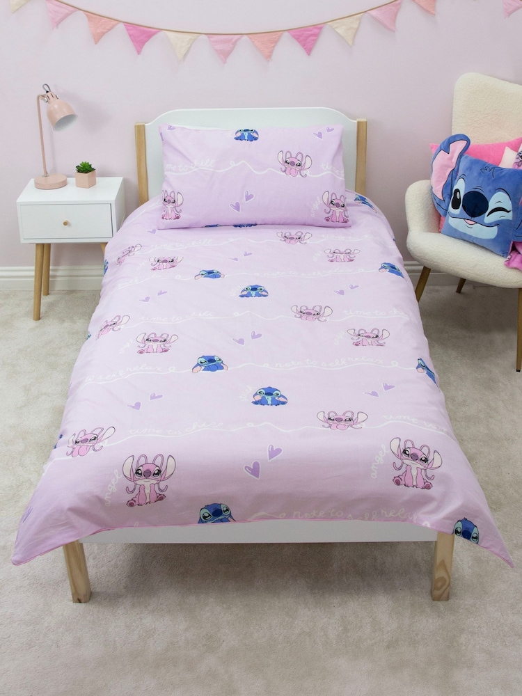 Disney Purple Stitch Single Reversible Duvet Cover and Pillowcase Set - Image 2 of 4