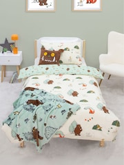 Gruffalo Green Single Reversible Duvet Cover and Pillowcase Set - Image 1 of 6