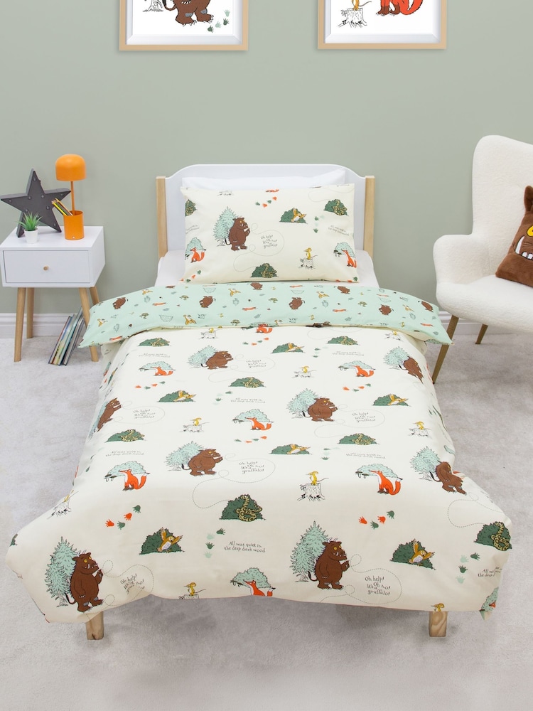 Gruffalo Green Single Reversible Duvet Cover and Pillowcase Set - Image 2 of 6 Gruffalo Green Single Reversible Duvet Cover and Pillowcase Set - Image 2 of 6