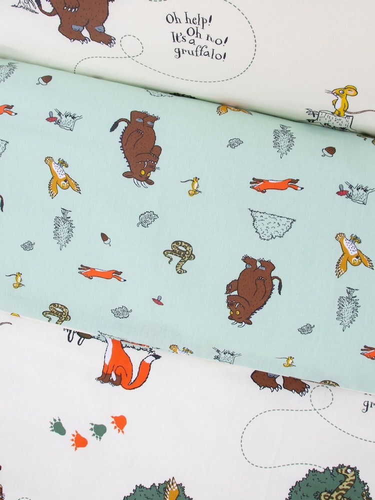 Gruffalo Green Single Reversible Duvet Cover and Pillowcase Set - Image 6 of 6 Gruffalo Green Single Reversible Duvet Cover and Pillowcase Set - Image 6 of 6