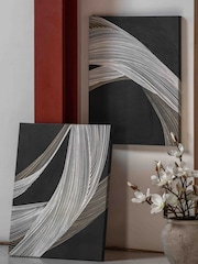 Gallery Home Black Swerve Appeal Framed Canvas Set of 2 - Image 1 of 4