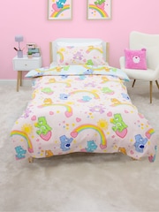 Care Bears Pink Single Reversible Duvet Cover and Pillowcase Set - Image 2 of 4
