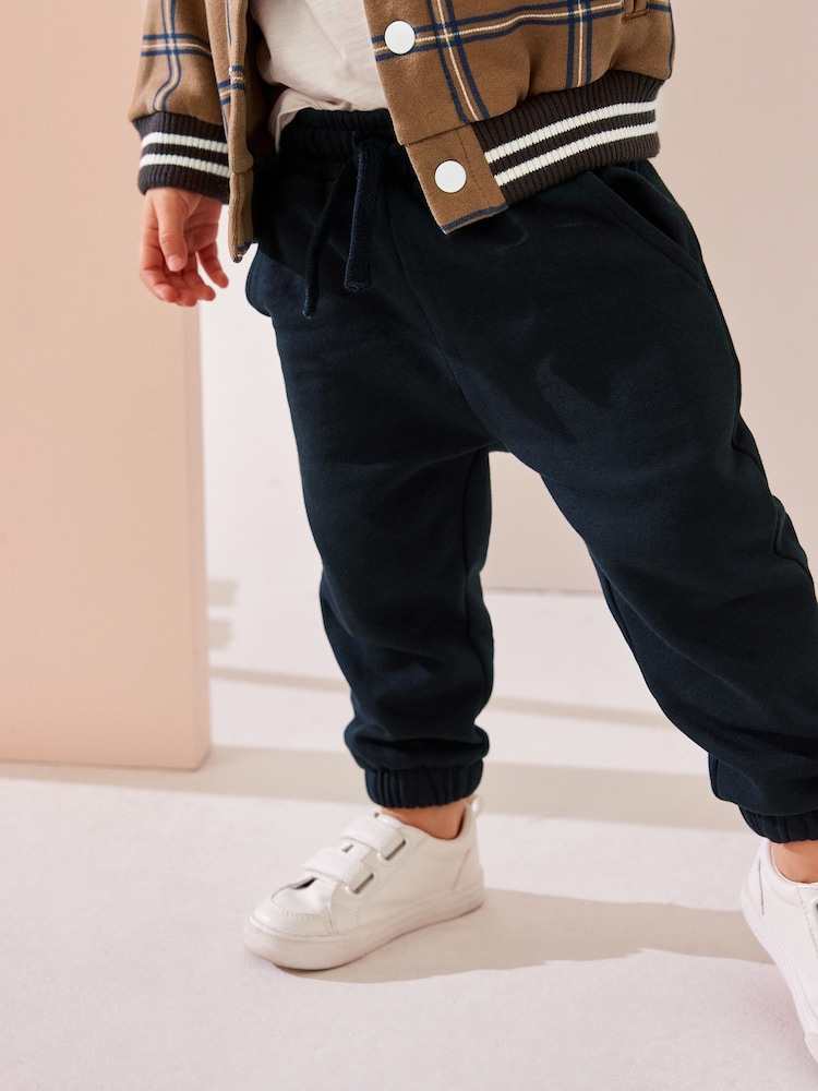 Tan Brown Check 2 Piece Jersey Check Bomber and Jogger Set (3mths-7yrs) - Image 5 of 5