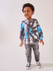 Grey/Blue Tie Dye All Over Print Sweatshirt (3mths-7yrs) - Image 2 of 7