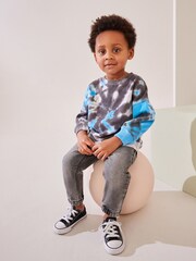 Grey/Blue Tie Dye All Over Print Sweatshirt (3mths-7yrs) - Image 4 of 7