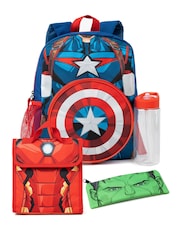 Vanilla Underground Blue Marvel Boys 4 Piece Backpack Set - Image 1 of 6