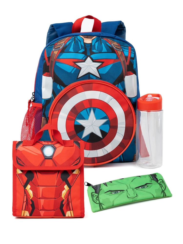 Vanilla Underground Blue Marvel Boys 4 Piece Backpack Set - Image 1 of 6 Vanilla Underground Blue Marvel Boys 4 Piece Backpack Set - Image 1 of 6