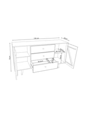 Dark Lloyd Mango Wood Large Sideboard - Image 6 of 10