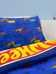 Hot Wheels Blue Single Reversible Duvet Cover and Pillowcase Set - Image 4 of 6